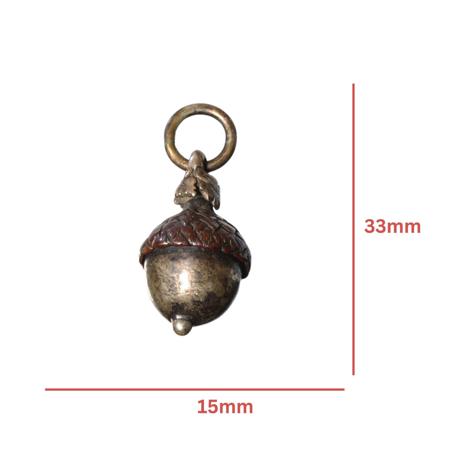 Bob Burkett Sterling Silver & Bronze Acorn Pendant – Artist Jewelry