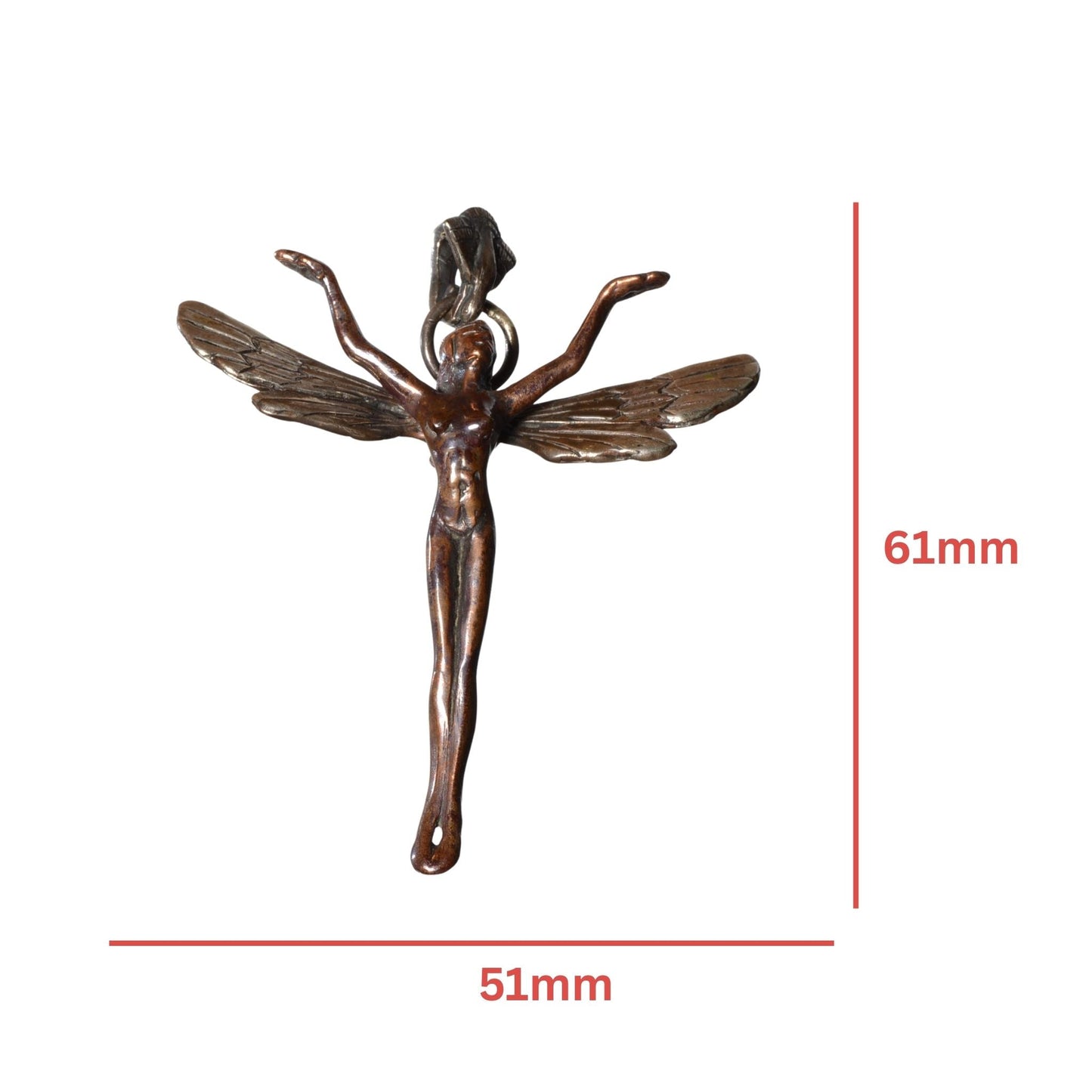 Bob Burkett Fairy Pendant – Sterling Silver & Bronze Art Jewelry