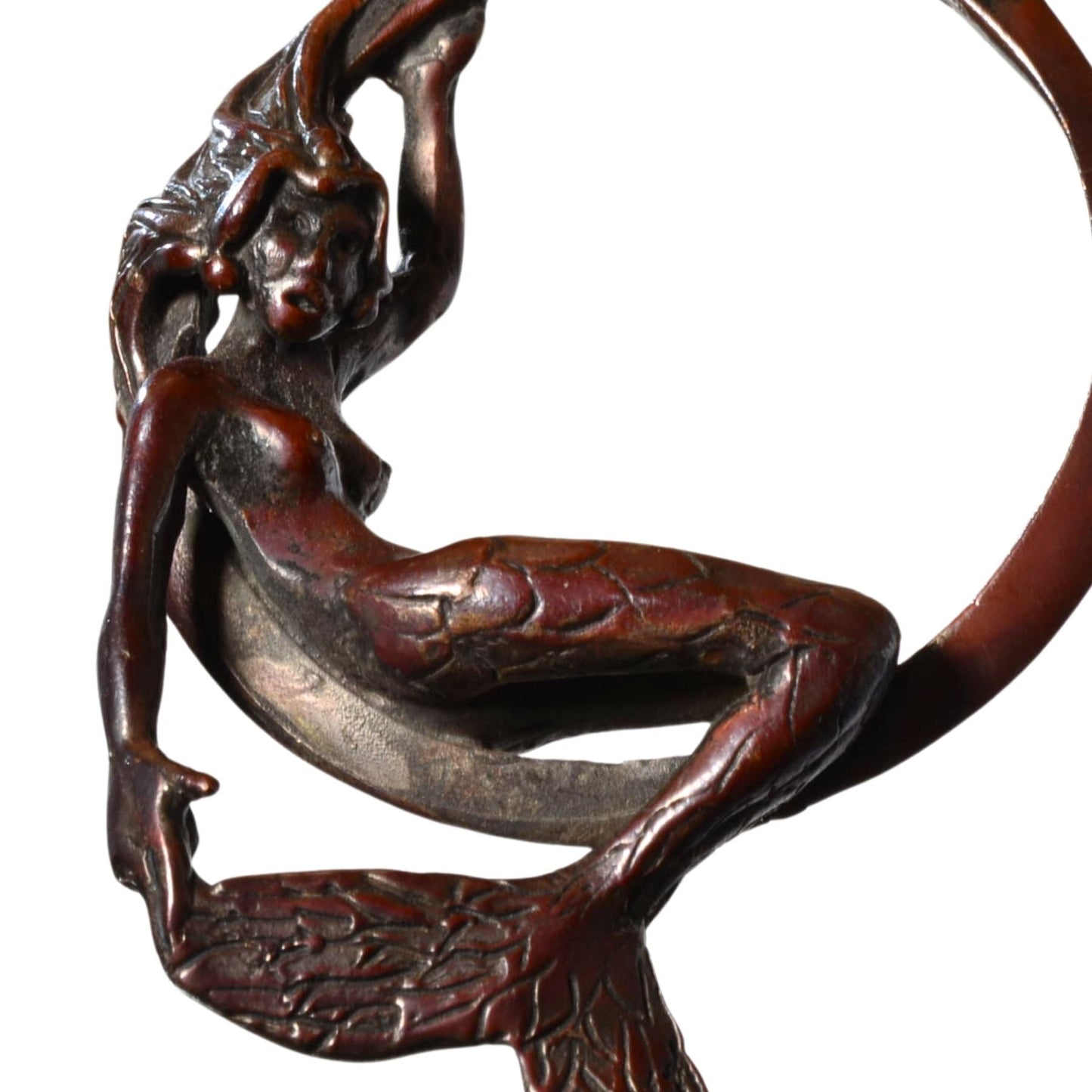 Bob Burkett Bronze Mermaid Pendant – Hand-Cast Artist Jewelry