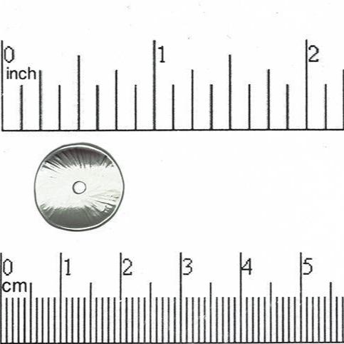 15mm Round Concave Coin Link - Pewter - Satin Rhodium Silver and Satin Hamilton Gold Finishes - Sold by the Piece - K51