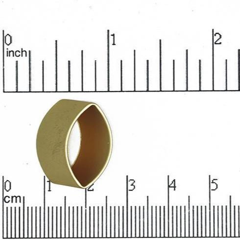 20mm Convex Parallelogram Connector - Made of Brass - K67 - Available in Satin Rhodium Silver & Satin Hamilton Gold