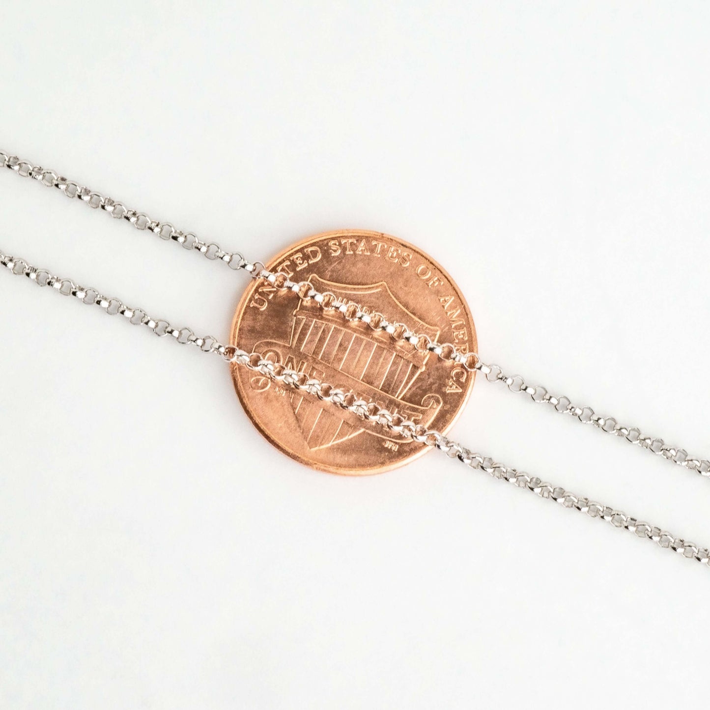 1.50mm Rolo Chain Sterling Silver Necklace with Spring Ring Clasp - Available in 3 Sizes - Made in Italy - .925 Sterling Silver - N3ST