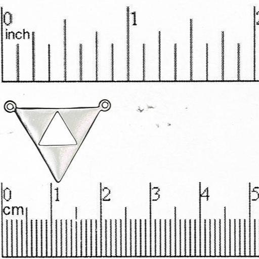 21mm Flat Triangle Cutout Charm Pendant - Made of Brass - Sold Individually - K70