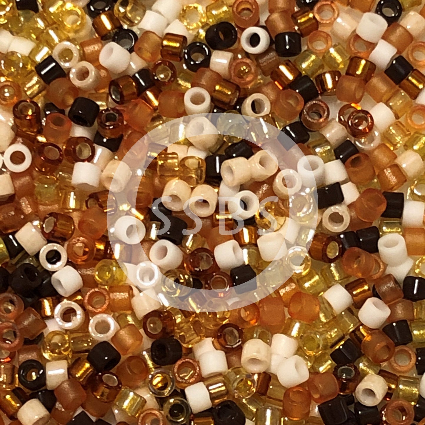 Miyuki Delica DB-MIX04 11/0 Wheatberry Mix Cylinder/Tube Beads - 5 or 10 gm