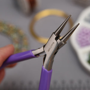 Round Nose Plier 120mm Purple Handle PL724 The Beadsmith