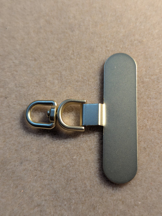 Swivel, gold metal cellphone lanyard tab