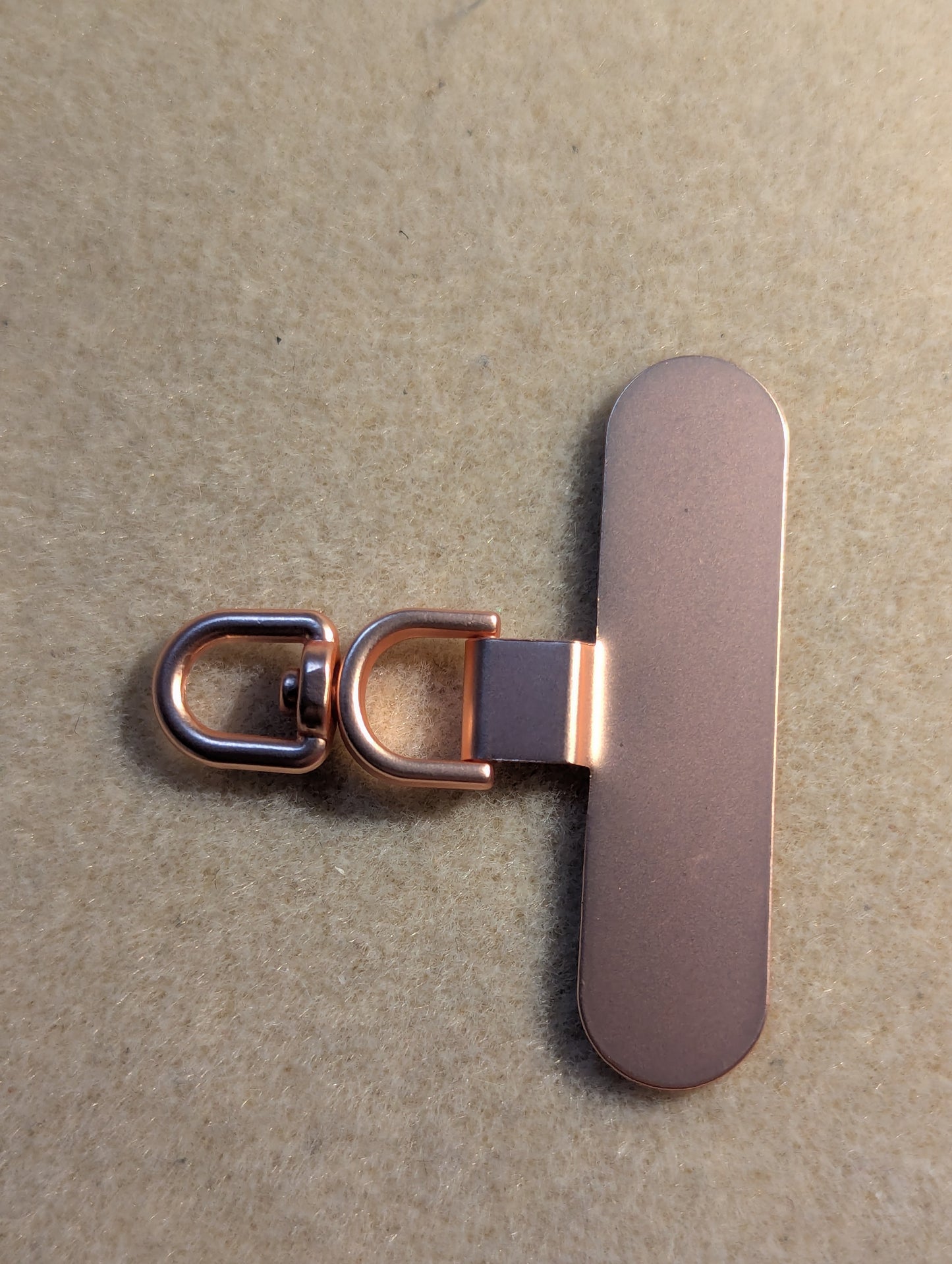 Swivel, copper metal cellphone lanyard tab