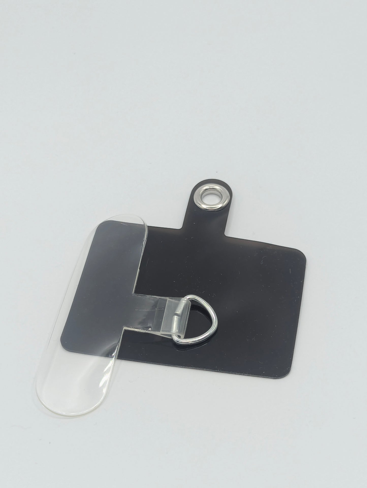 Nonswivel, plastic cell phone lanyard tab