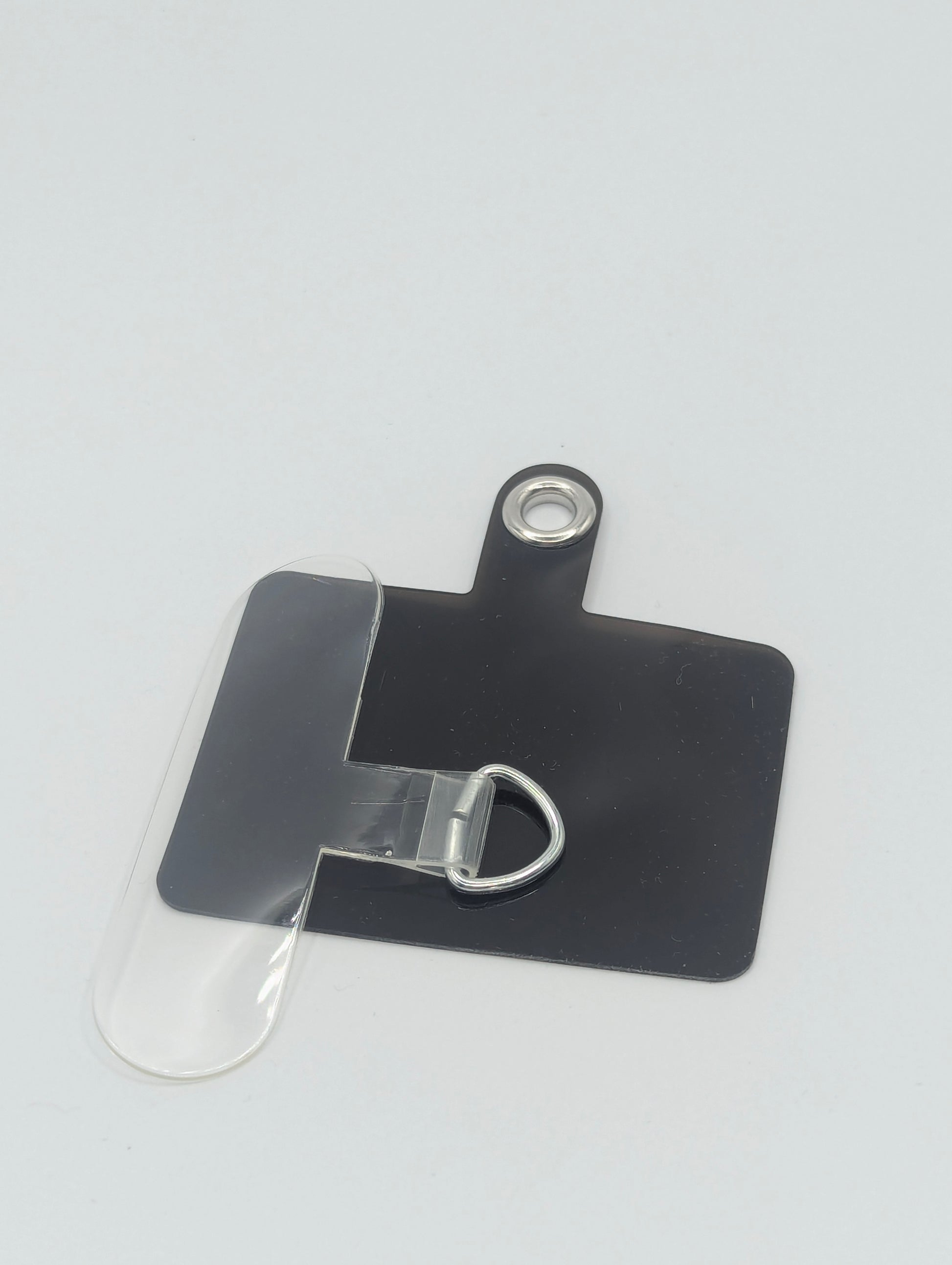 Nonswivel, plastic cell phone lanyard tab