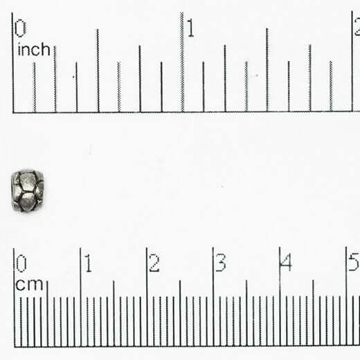 Tortoise Shell Texture Pewter Bead 4.7mm x 6.3mm in Silver & Gold - Sold by Pack of 100 - CBS5/B500