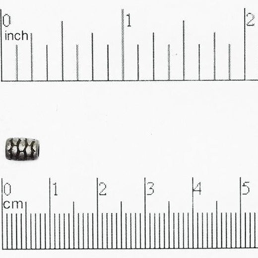Brick Textured Bead 6.8mm x 4.9mm in Gold or Solid Pewter - Sold by Pack of 100 - CBS5/B1400