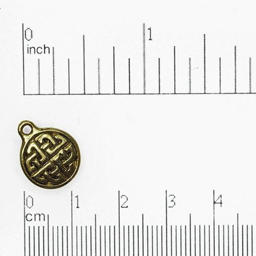 16mm x 12.5mm Round Knot Weave Post Earring - Made of Pewter - Sold Individually - CBSG38
