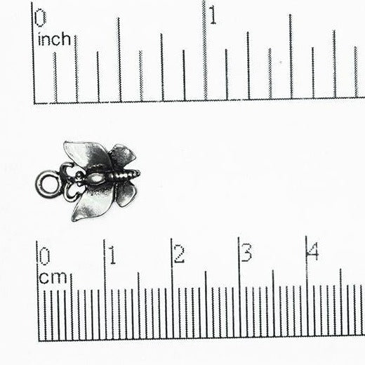 16mm x 12mm Delicate Butterfly Charm - Made of Pewter - Sold Individually - CBS505