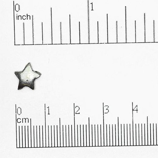 9mm Solid Star Bead - Made of Pewter - Sold Individually - CBS690