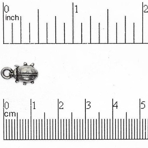 13mm x 8mm Petite Beetle Charm - Made of pewter - Sold individually - CBS1517