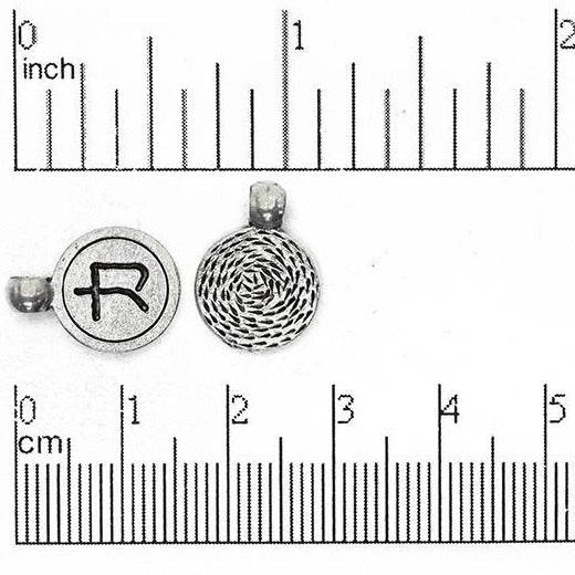 12mm Japanese Kanji "Power" Charm - Double-Sided Pewter - Sold Individually - CBS1751