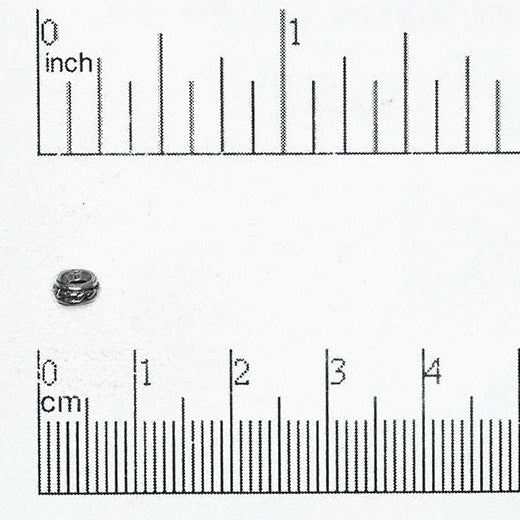 5mm x 3mm Indented Rope Tube Bead - Made of Pewter - Sold Individually - CBS2026