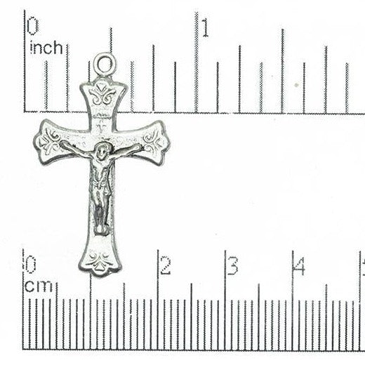 20mm x 34mm Gold or Pewter Crucifix Pendant - CBS2597