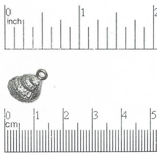 10mm x17mm Gold or Pewter Clam Shell Charm - CBS2736