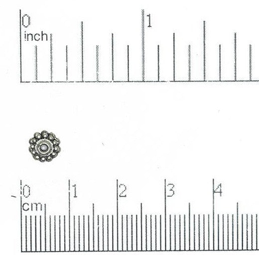 6mm Bubble Donut Bead Cap - Made of Pewter - Sold Individually - CBS2845