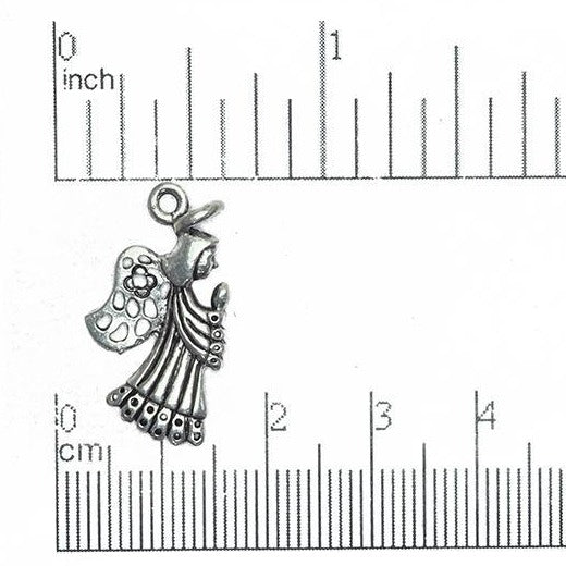 25mm x 14mm Praying Angel Charm - Made of Pewter - Sold Individually - CBS2867