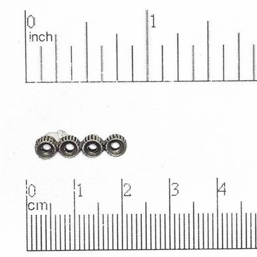 19.5mm x 4.5mm 4-Hole Spacer Bar Connector - Made of Pewter - Sold Individually - CBS3465