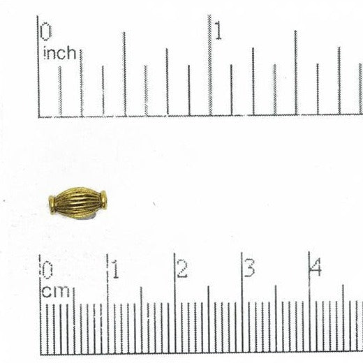 7mm x 3mm Lined Barrel Bead - Made of Pewter - Sold Individually - CBS3664
