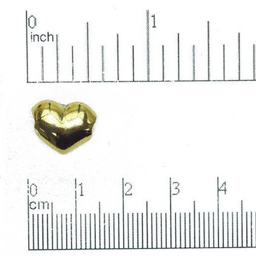 13mm Solid Heart Bead - Made of Pewter - Sold Individually - CBS4034