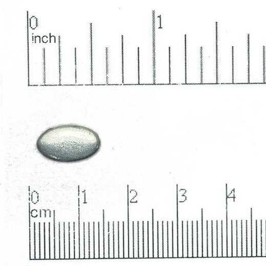 13mm x 4mm Solid Oval Bead - Made of Pewter - Sold Individually - CBS4508