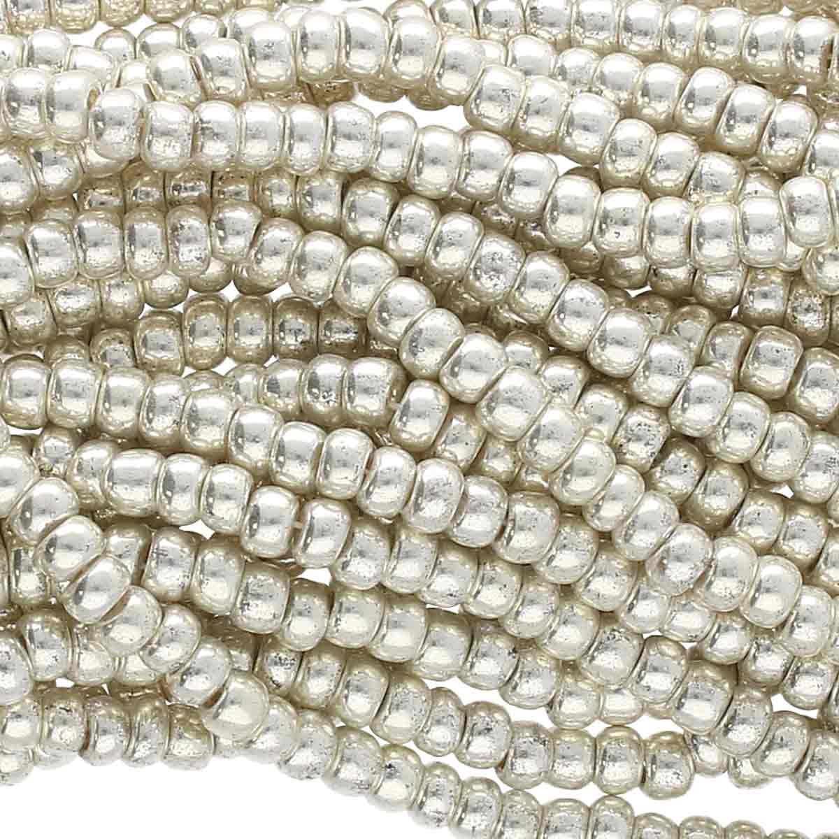 Czech Terra Met Silver Strand 11/o