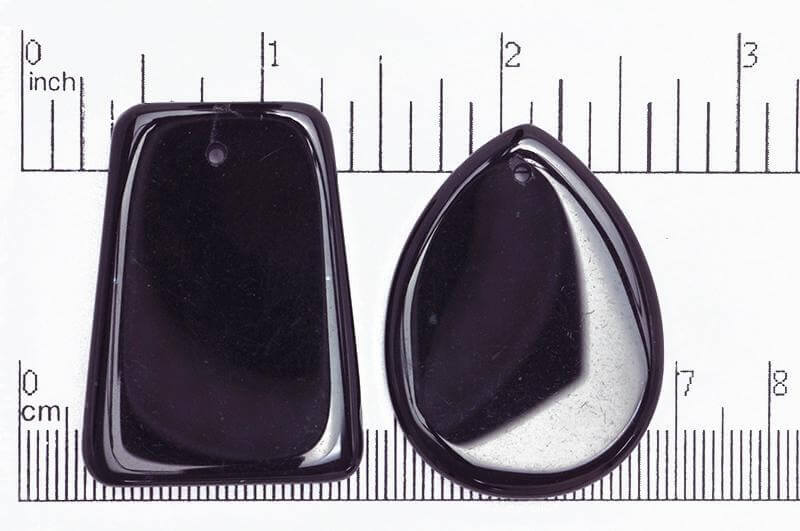 Black Agate Assorted Shapes Pendant - Drilled - Semi Precious Stone - SP716
