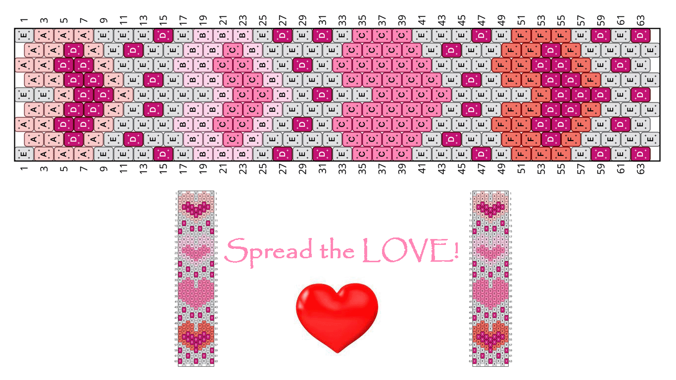 Spread the LOVE seed bead pattern_ Digital