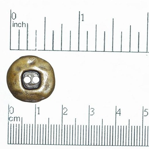18mm Hammered Indent Button - Made of Pewter - Made in the USA - BTN1