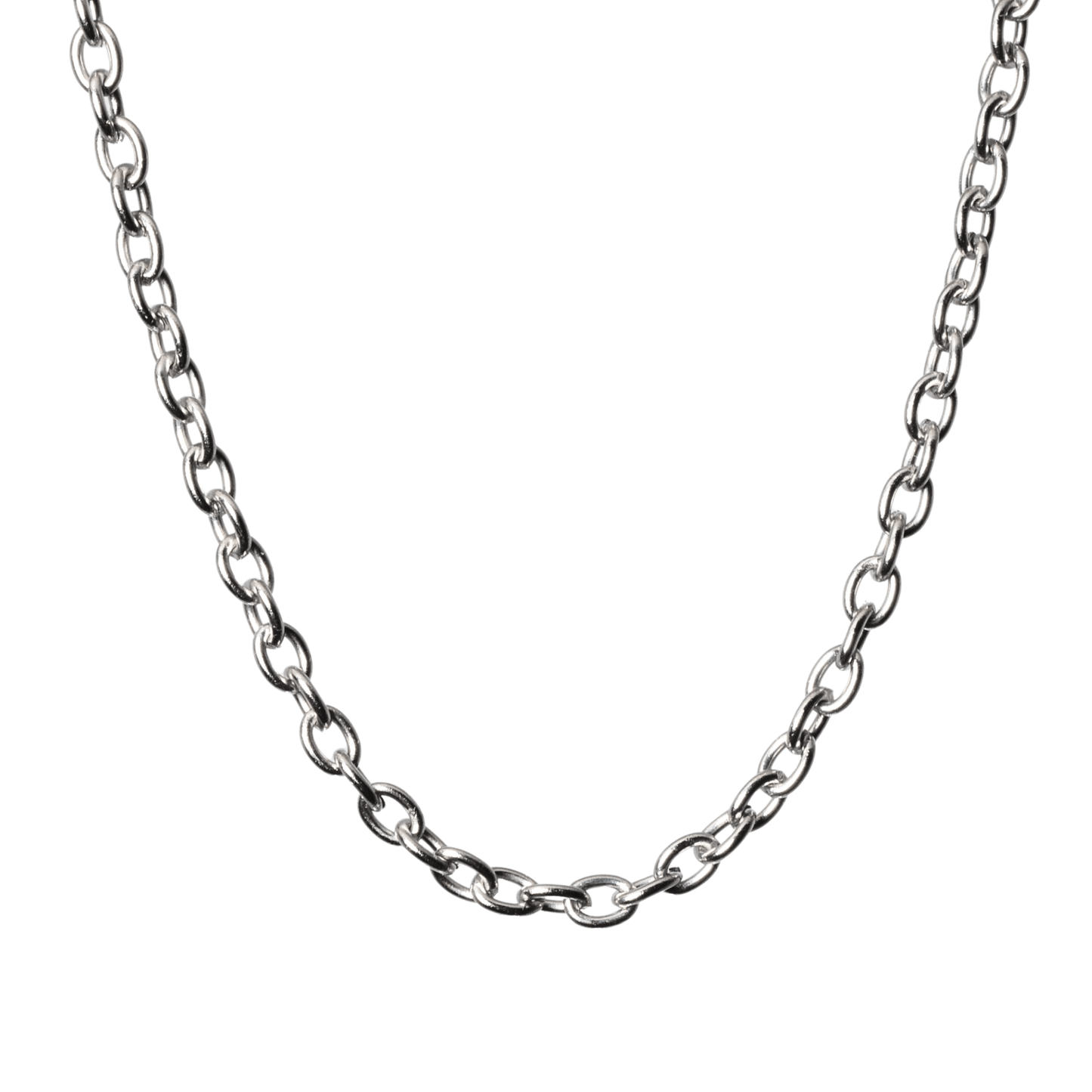 3.7mm x 3mm Stainless Steel Cable Chain sold by the Foot - CH 123SS