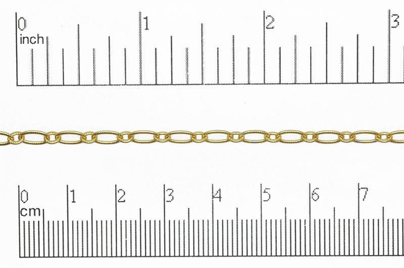 6.4mm x 3mm Textured Oval Cable Chain Sold by The Foot - CH 820