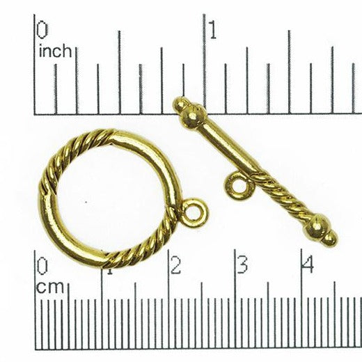 25.5mm x 21mm Loop, 32mm Bar Half Spiral Toggle - Made of Pewter - Sold as a Set - CBS1851