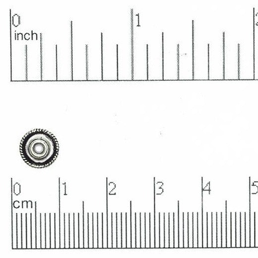 7mm Layered Disc Bead Cap - Made of Copper - Sold Individually - CS1955