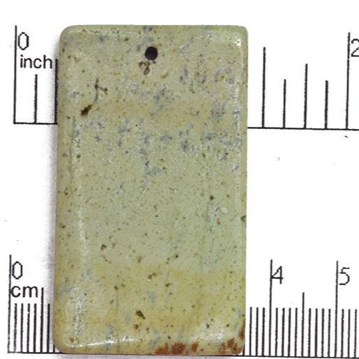 28mm x 50mm Dendrite Jasper Rectangle Pendant - Drilled - Semi Precious Stone - SP657