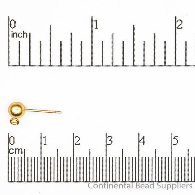 5mm Ball Post Earwire. Sold by the Dozen - EW5007POST