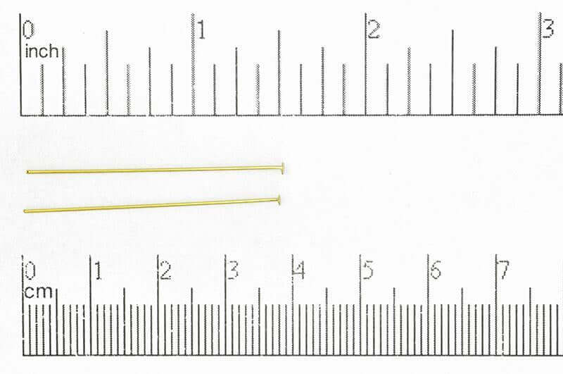 1.5 Inch Head Pin - 24 Gauge Dead Soft Wire - Available in Multiple Finishes - Made from Brass - Sold by 1/4lb - H/P1.5DS