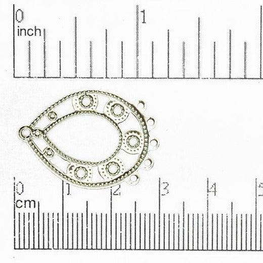29mm x 20mm 5-to-1 Teardrop Chandelier Ear Wires - Made of Brass - Sold Individually - EW120
