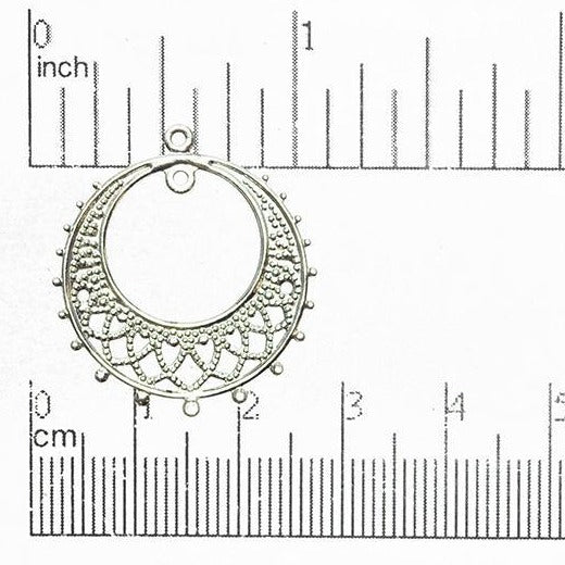 28mm x 25mm Round Chandelier Ear Wire Earring. Sold by the Piece - EW130