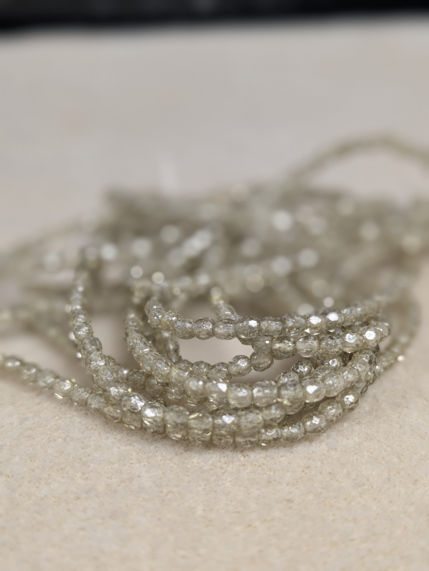 Fire Polish, Round, Mercury, 3mm