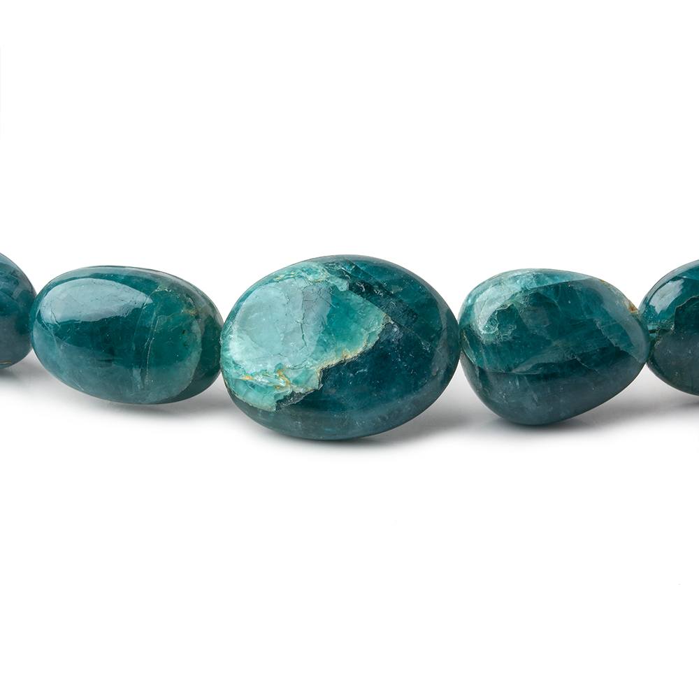 Grandidierite plain nuggets 17 inch 35 beads 9x7-18x15mm A grade