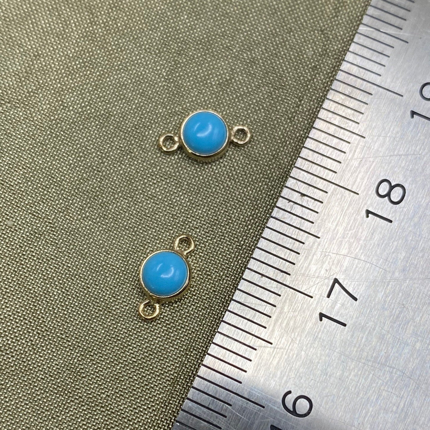 Turquoise Connectors 4mm - 3 Pack - B8