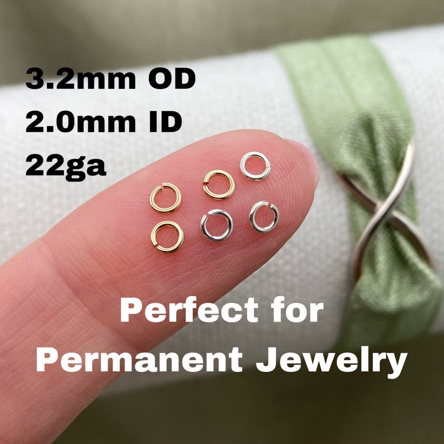 22 gauge 3.2mm Jumprings - J6