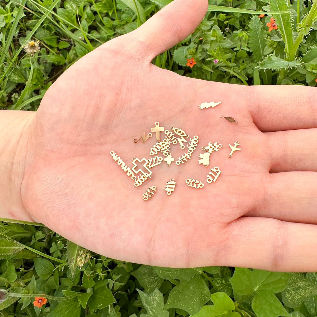 Hand Cuff Handcuff Connector 14K Gold Filled Sterling Silver - Salon Hairdresser, Stylist Connectors Permanent Jewelry Supply