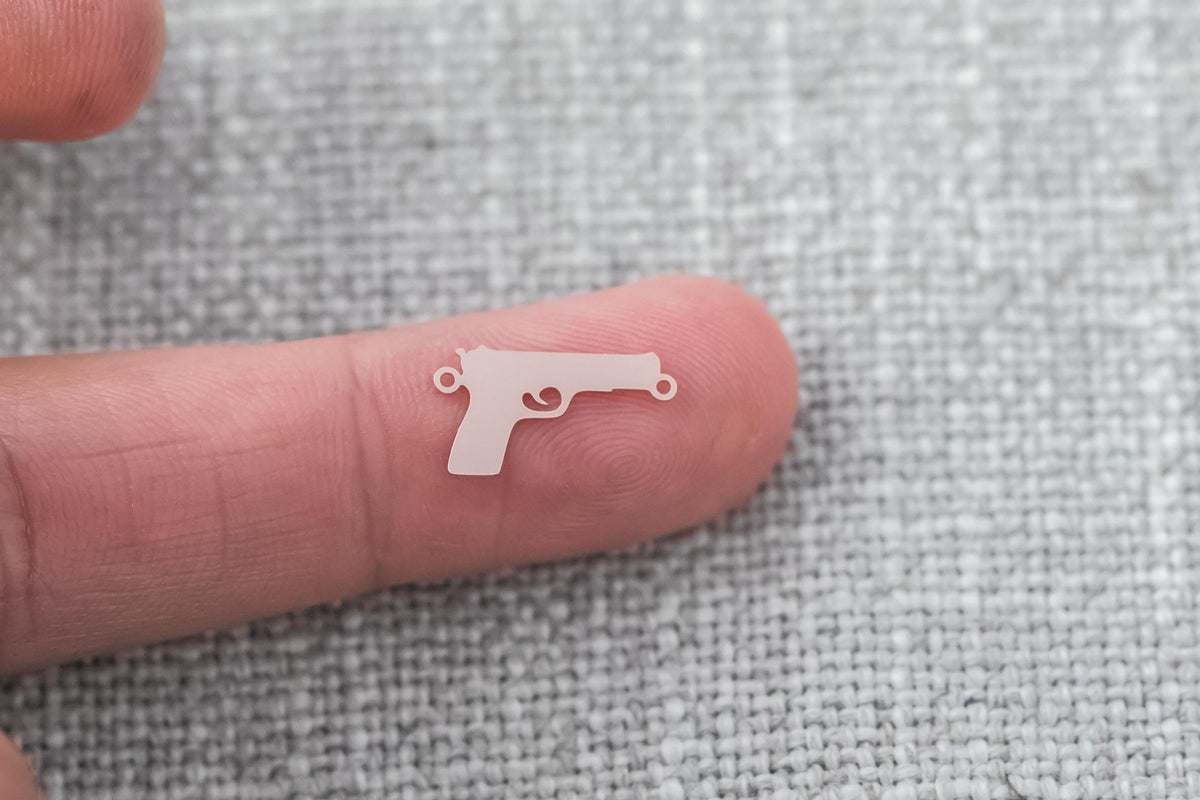 Gun Pistol Connectors - 14Kt Gold Filled or Sterling Connectors - For Permanent Jewelry Bracelet or Necklace - Permanent Jewelry Supply