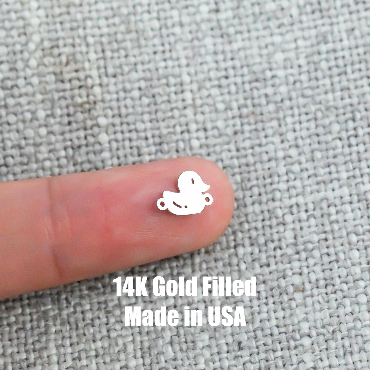 Duck Connector 14K Gold Filled Connector Permanent Jewelry 14K Gold Filled 925 Sterling Silver Connectors Bracelet Necklace PJ Supply