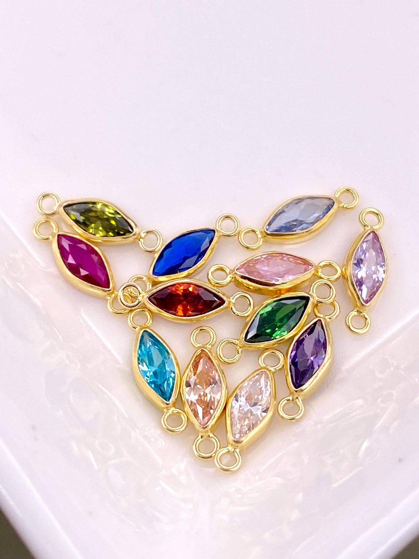 Marquise Birthstone Connectors - 5 pack - B34